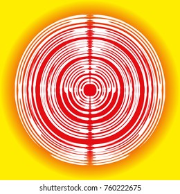 abstraction circle on the colour background