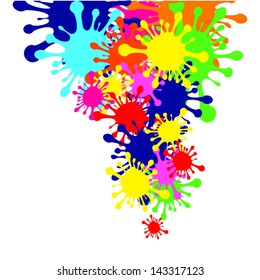 abstraction from color spots of paint