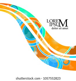 abstraction of color wave. Vector