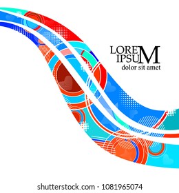 abstraction of color wave. Vector