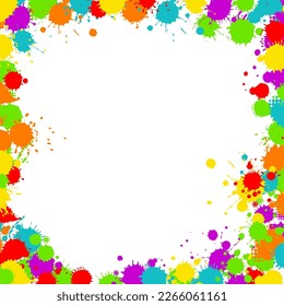 Cordones de color abstracción. Colores arcoiris. Marco para texto con un pincel. Ilustración del vector