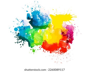 Abstraction colored blots. Vector illustration