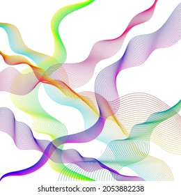 Abstraction from colored lines in vector, smooth abstract lines, colored abstract lines, background from a abstract lines