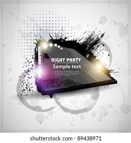 Abstraction Colour grunge poster for party.vector eps10