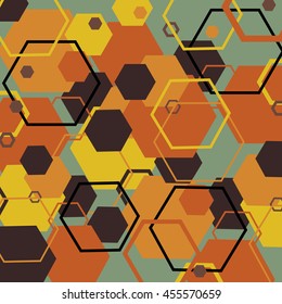 abstraction, composed of bricks, different shades