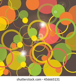abstraction, composed of circle, different shades