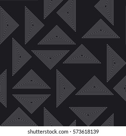 Abstraction composed of different triangles. Modern sealmless abstract texture, pattern