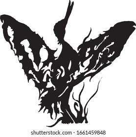 Abstraction crane bird in vector isolated