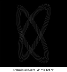 abstraction with crossing lines on a dark background