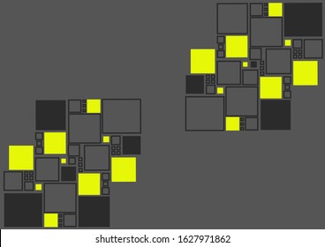 the abstraction of the cube with a yellow outline background .You can use it when creating bright booklets and posters