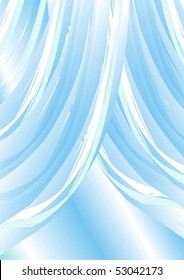 Abstraction, curve glass dark blue color on a white background.