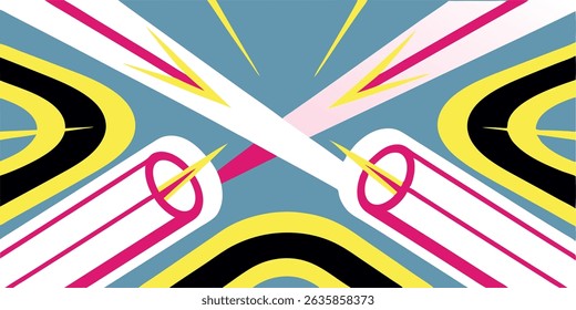Abstracción con curvas y jeringas