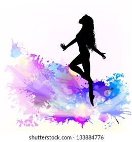 Abstraction with a dancing girl