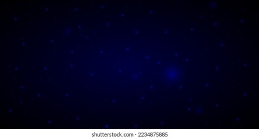 Abstraction of a dark blue starry sky with many stars, nebulae and galaxies