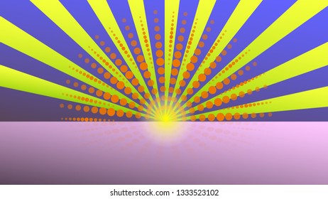 Abstraction, Dawn.Colorful abstraction simulating the sunrise.