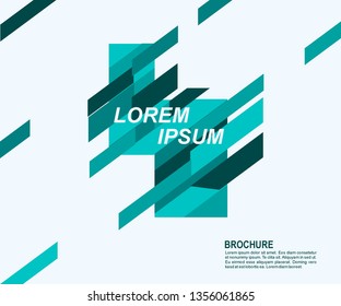 abstraction design with matching lines and colors for brochures