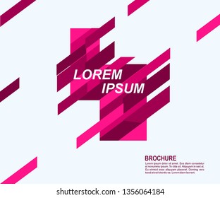 abstraction design with matching lines and colors for brochures
