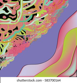 abstraction in different bright colors