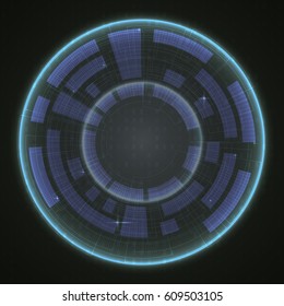 Abstraction digital blue with lights vector background. illustration