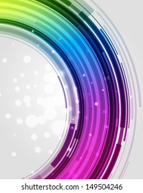 Abstraction digital circles light vector background 