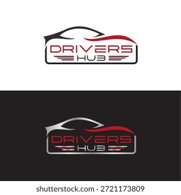 Abstraktion Fahrer Auto Einzigartiges Logo