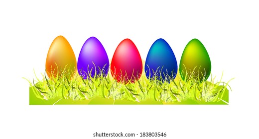 abstraction eggs in a row. Vector