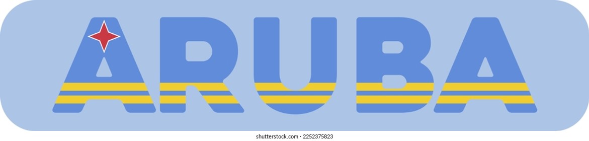 Abstraction of the flag of the country of Aruba. Vector illustration