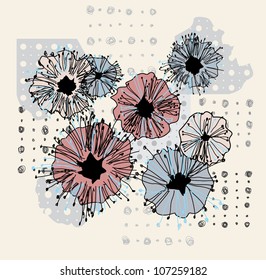 abstraction of flowers