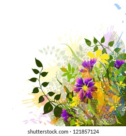 Abstraction with flowers