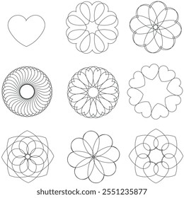 Abstracción de las flores del corazón 