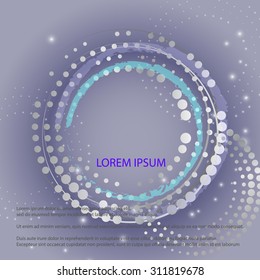Abstraction in the form of a circle of points