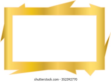 abstraction frame metal gold, precious metals, one rectangular frame vector