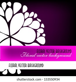 abstraction frame with a white flower 