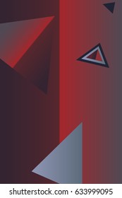 Abstraction from geometric colored triangle shapes