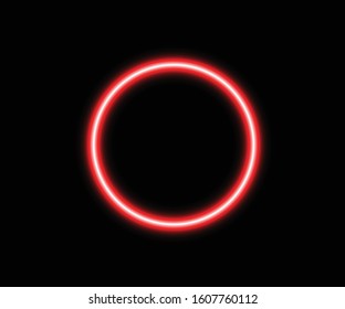 Abstraction geometric neon circle illustrator. vector illustration
