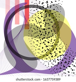 Abstraction, geometric shapes and lines that create dynamics, vector graphics