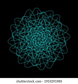 Abstraction. Geometry. Cosmic fractal. Flying through space.
