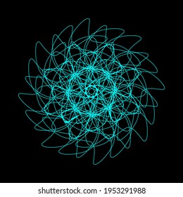 Abstraction. Geometry. Cosmic fractal. Flying through space.
