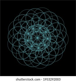 Abstraction. Geometry. Cosmic fractal. Flying through space.