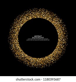Abstraction in gold, dark background, darkening of the sun. Element of design
