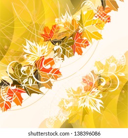 Abstraction golden autumn