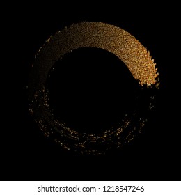 
Abstraction of a golden ring, dark vector background. Design element