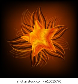 abstraction Golden Star. Vector