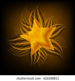 abstraction Golden Star. Vector