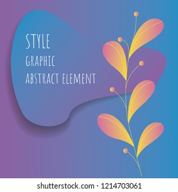 abstraction, gradient, colored gradient plant