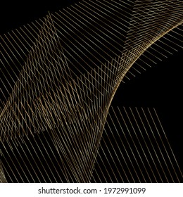abstraction. graphic pattern of colored dots and lines on a black background