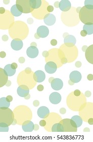 Abstraction with green circles. Vector background.