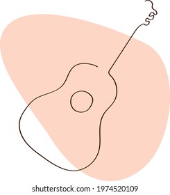 abstraction guitar drawing one line