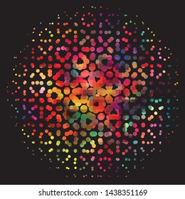 Abstraction of halftone scenic dots