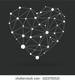 abstraction heart on background 